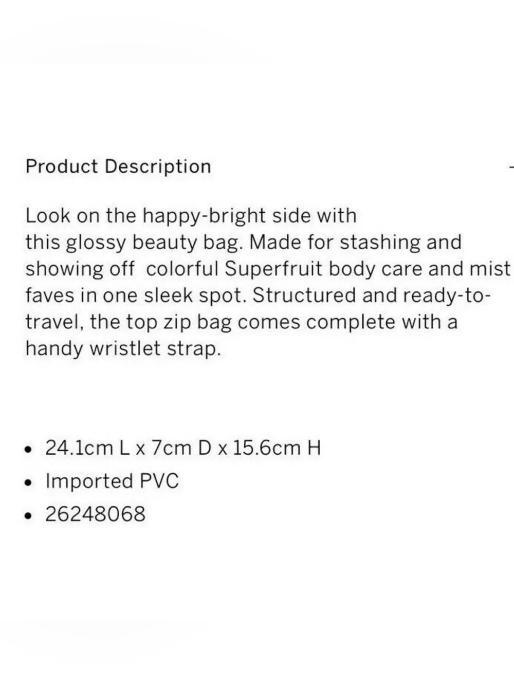 Victoria’s Secret PINK Superfruit Rainbow Beauty Bag